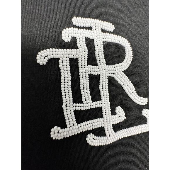 Lauren Ralph Lauren Womens XL Top Shirt Black Cotton Modal Basic Classic - Picture 2 of 7